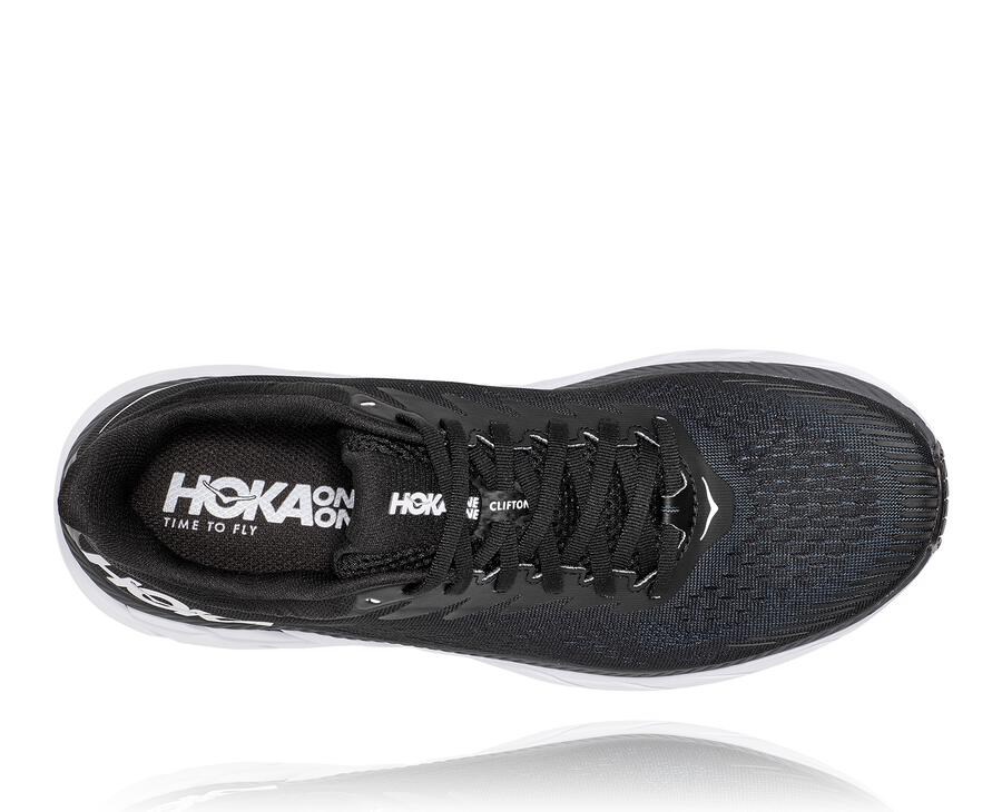 Hoka One One Clifton 7 Löparskor Herr - Svarta/Vita - HNZWX-9325